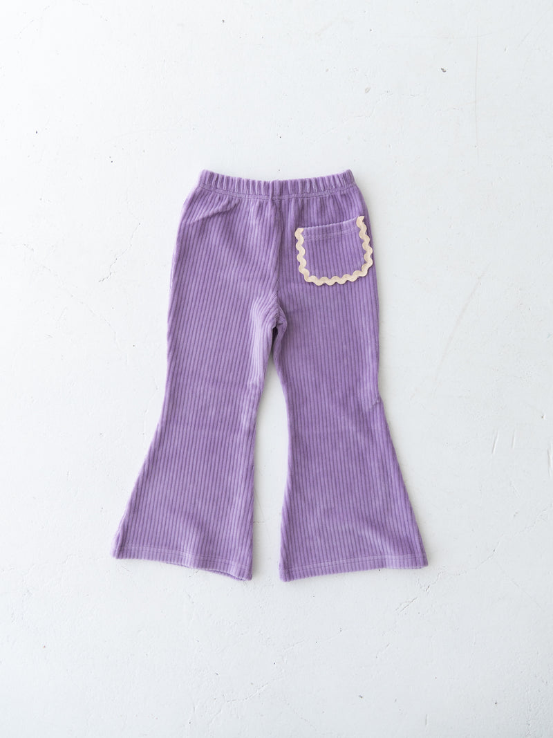 Velour flare pants