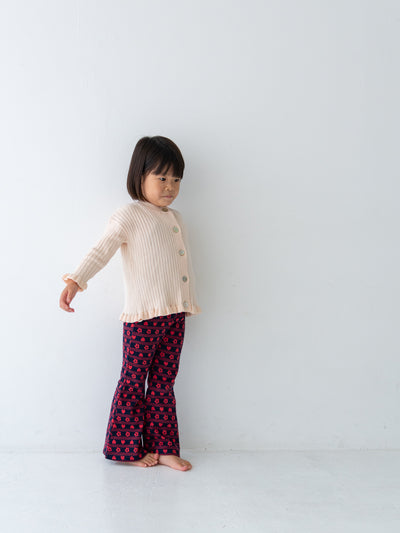 Knit frill cardigan