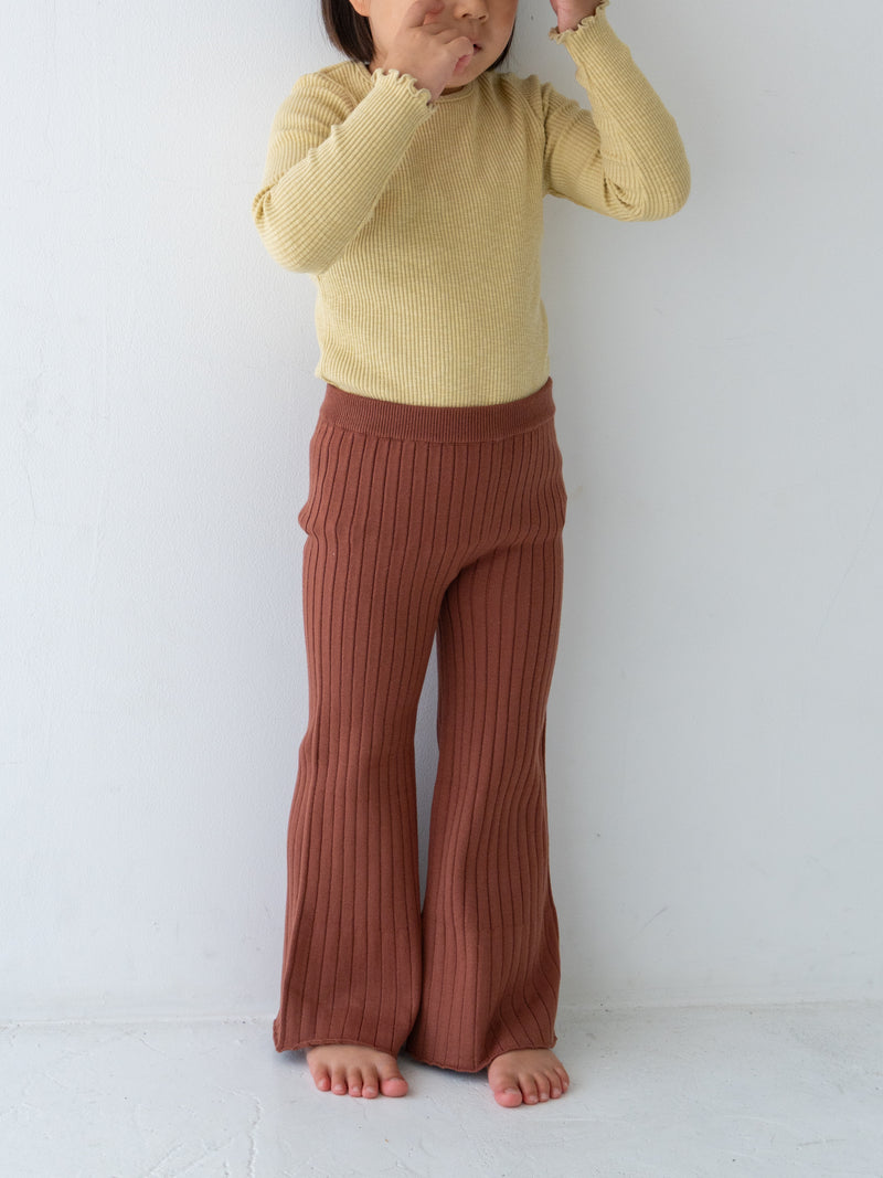 Knit flare pants