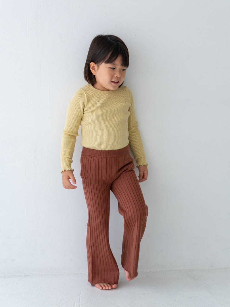 Knit flare pants