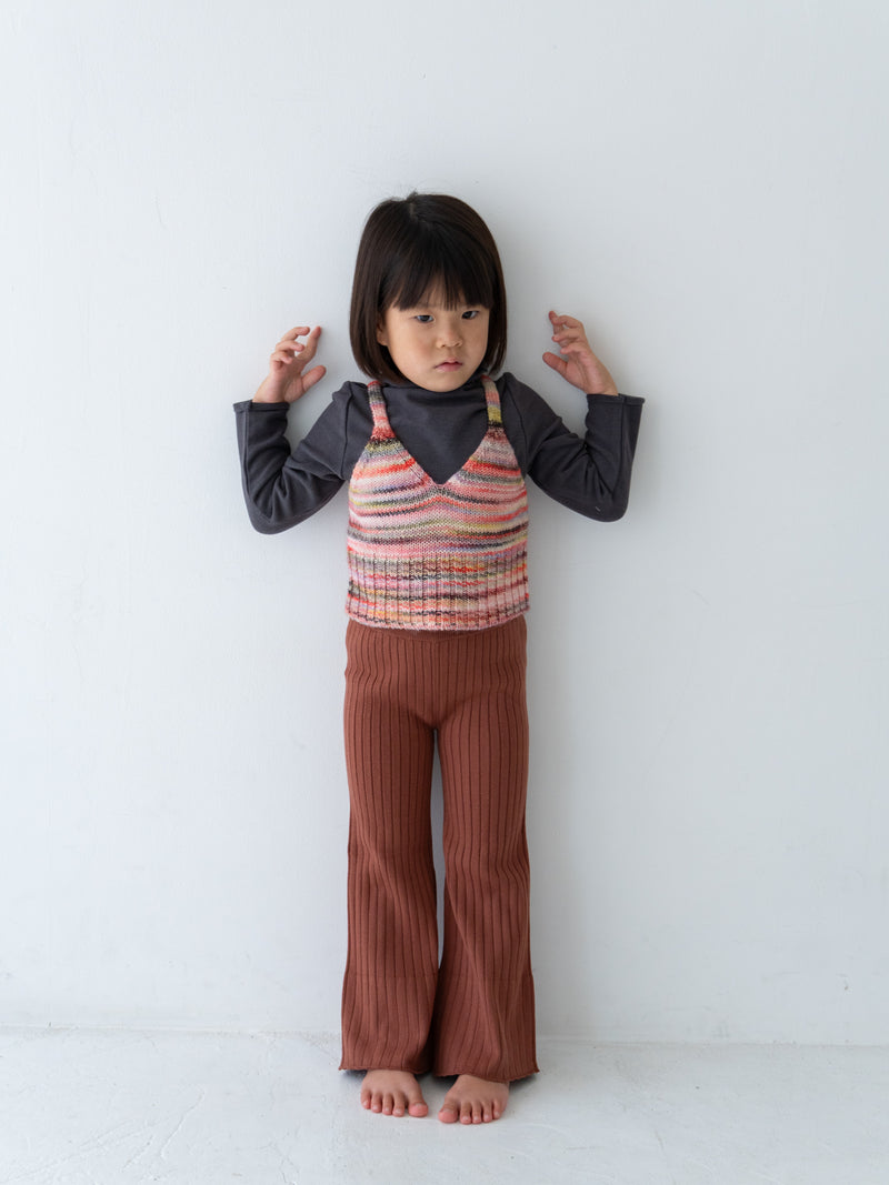 Knit flare pants