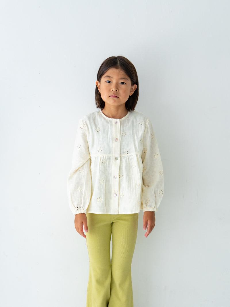 Flower crepe cardigan