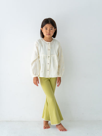 Flower crepe cardigan