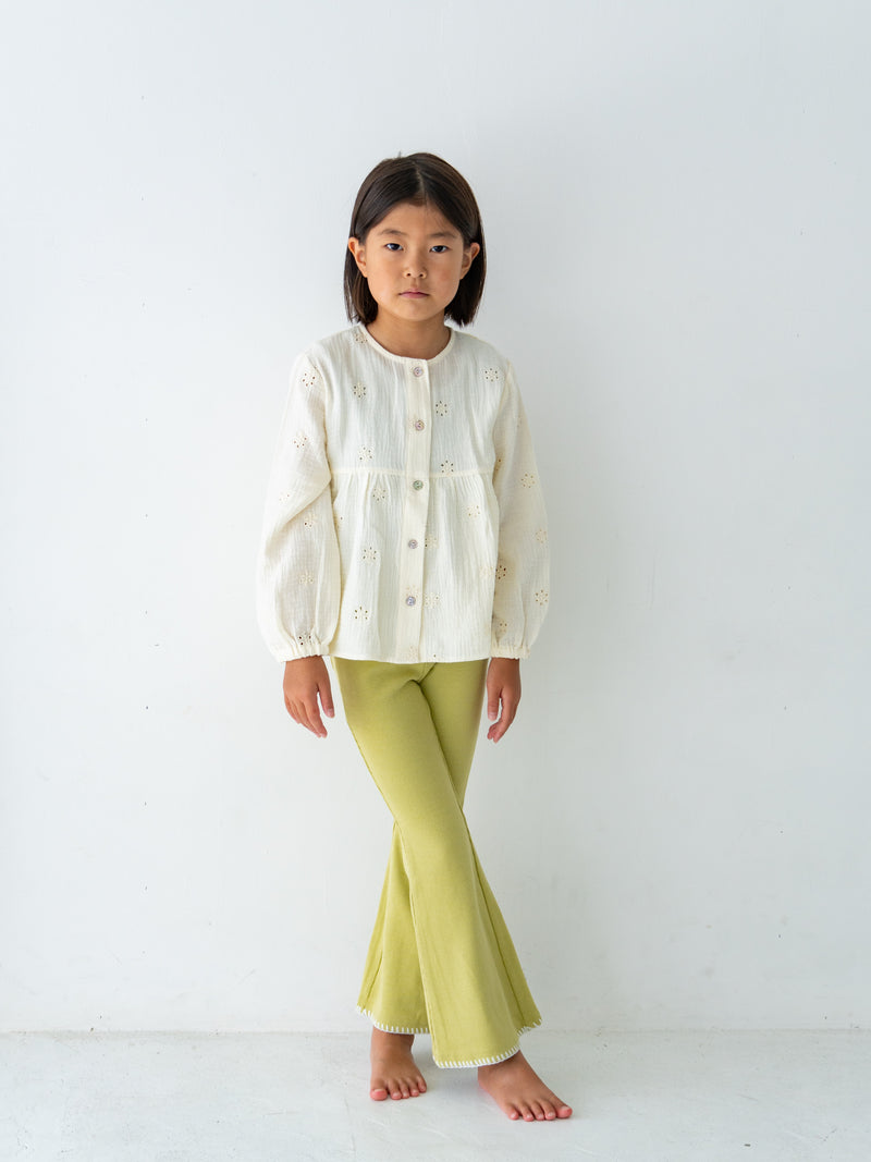 Flower crepe cardigan