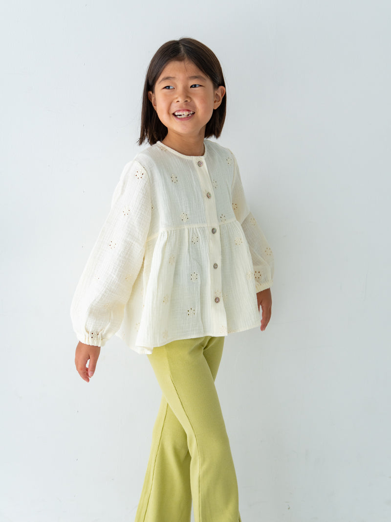 Flower crepe cardigan