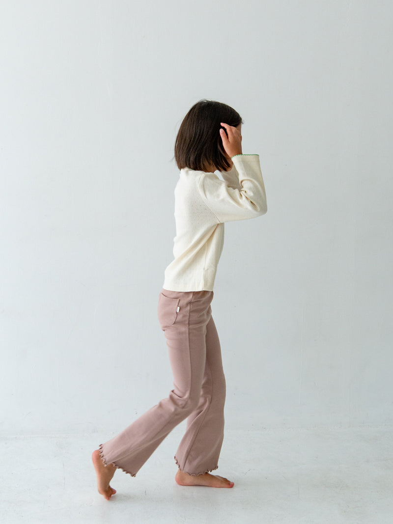 Flare cotton pants