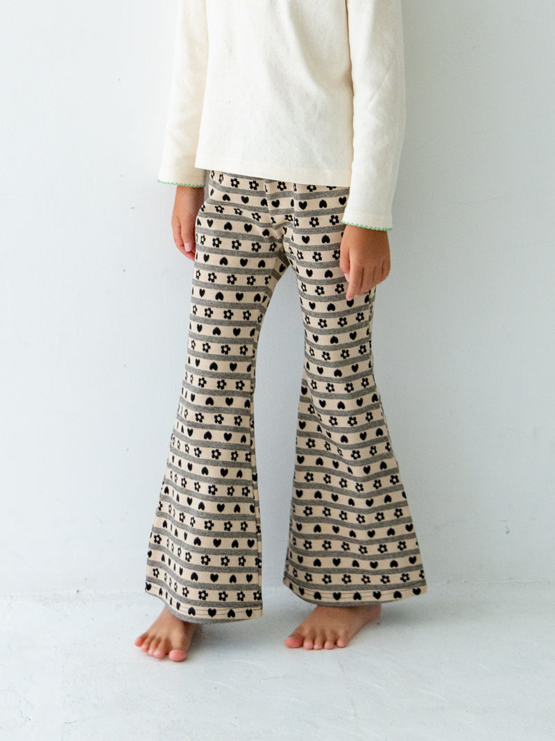 Flower heart pants