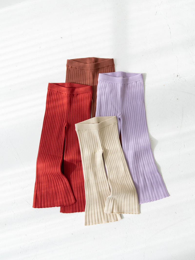 Knit flare pants
