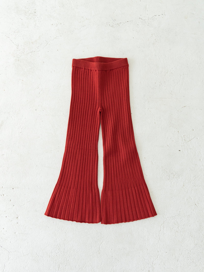 Knit flare pants