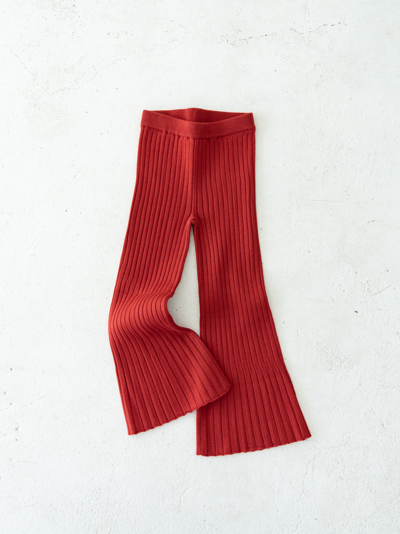 Knit flare pants