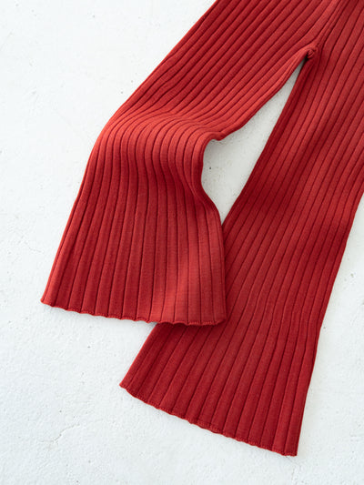 Knit flare pants
