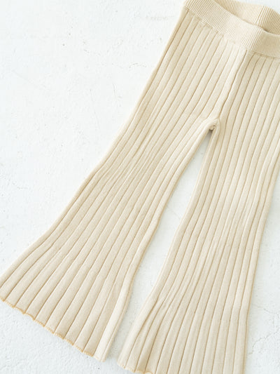 Knit flare pants
