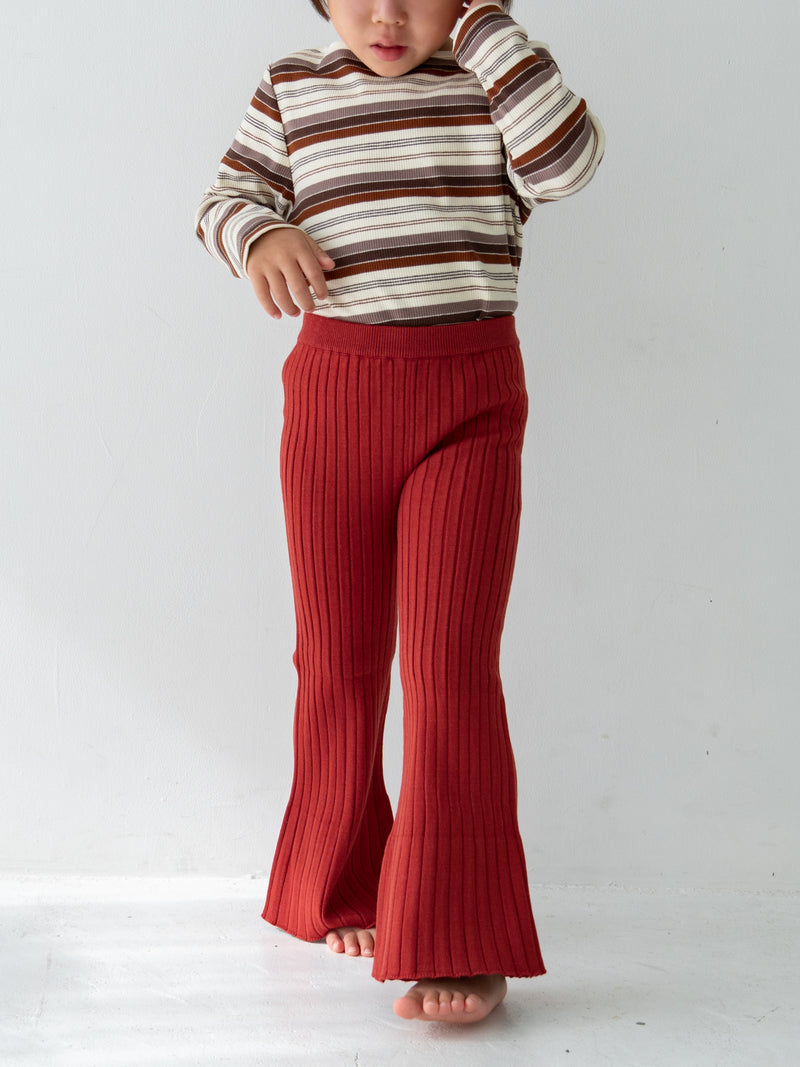 Knit flare pants