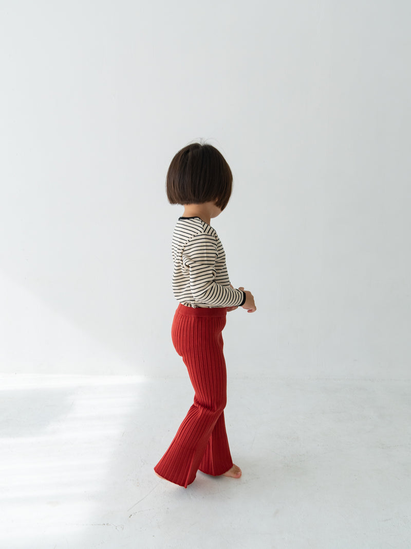 Knit flare pants