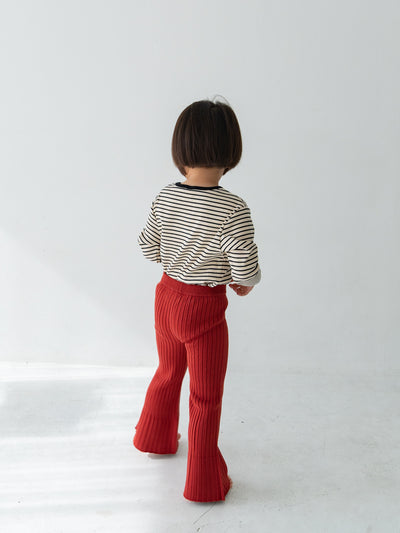Knit flare pants