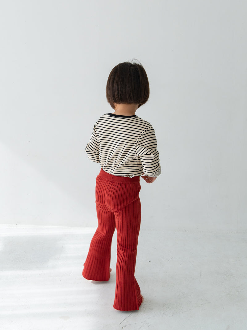 Knit flare pants