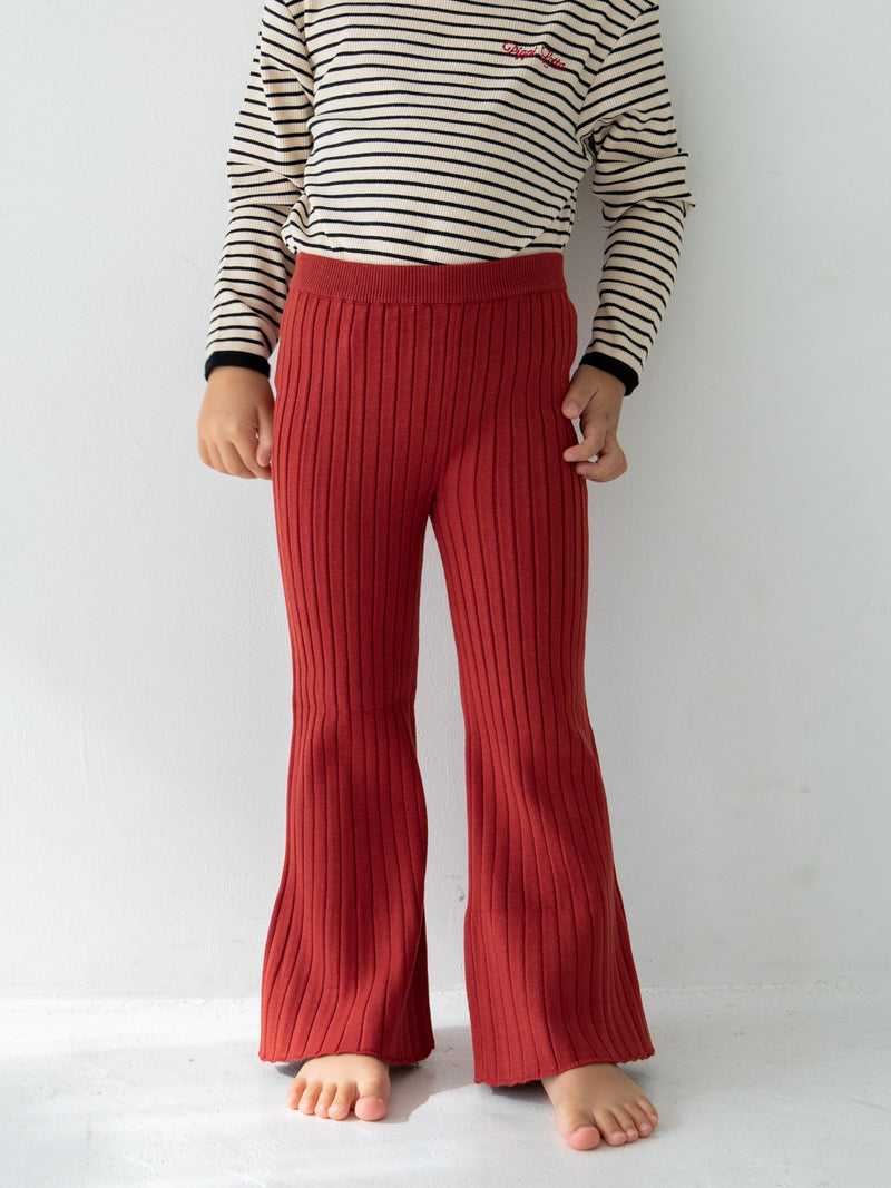 Knit flare pants
