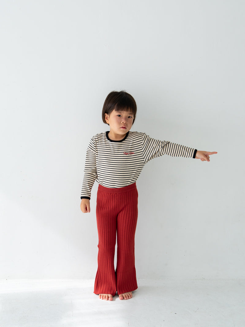 Knit flare pants