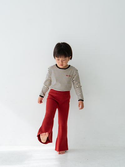 Knit flare pants
