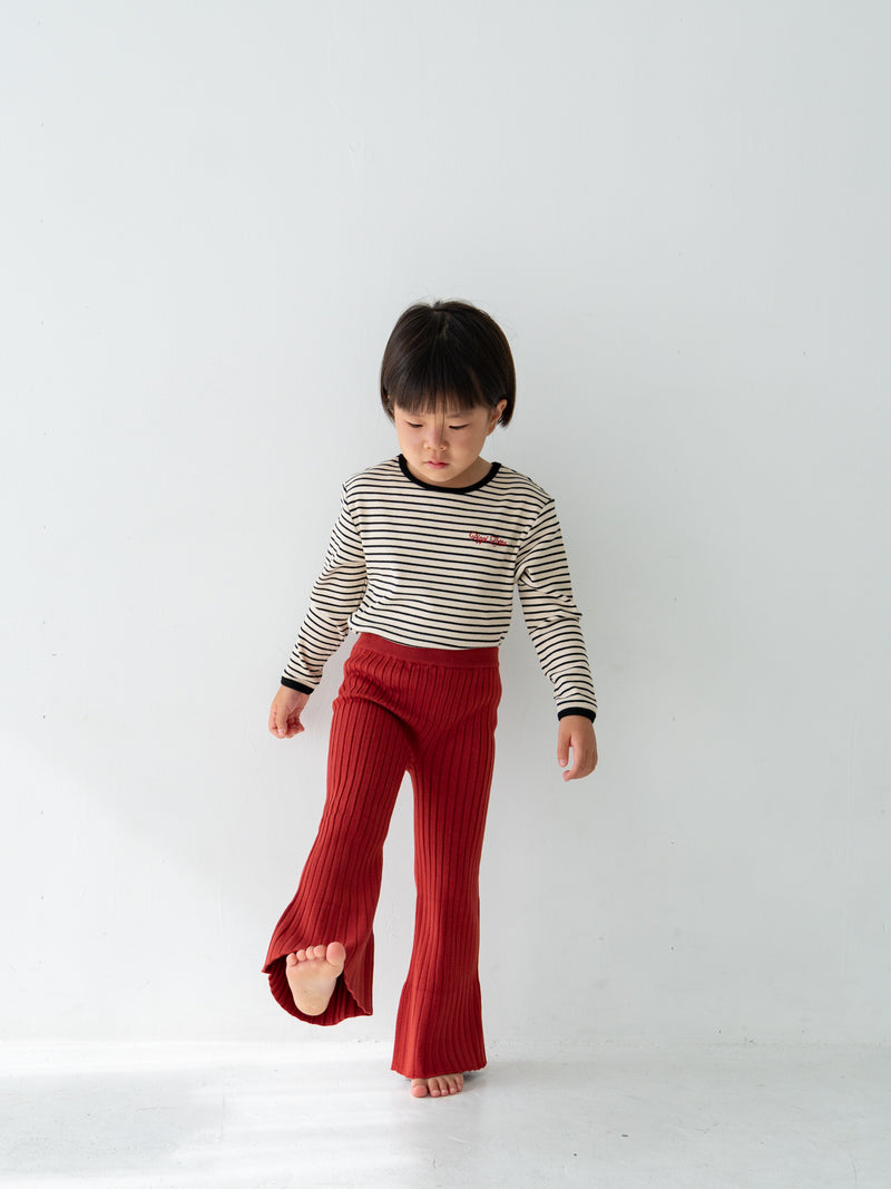 Knit flare pants