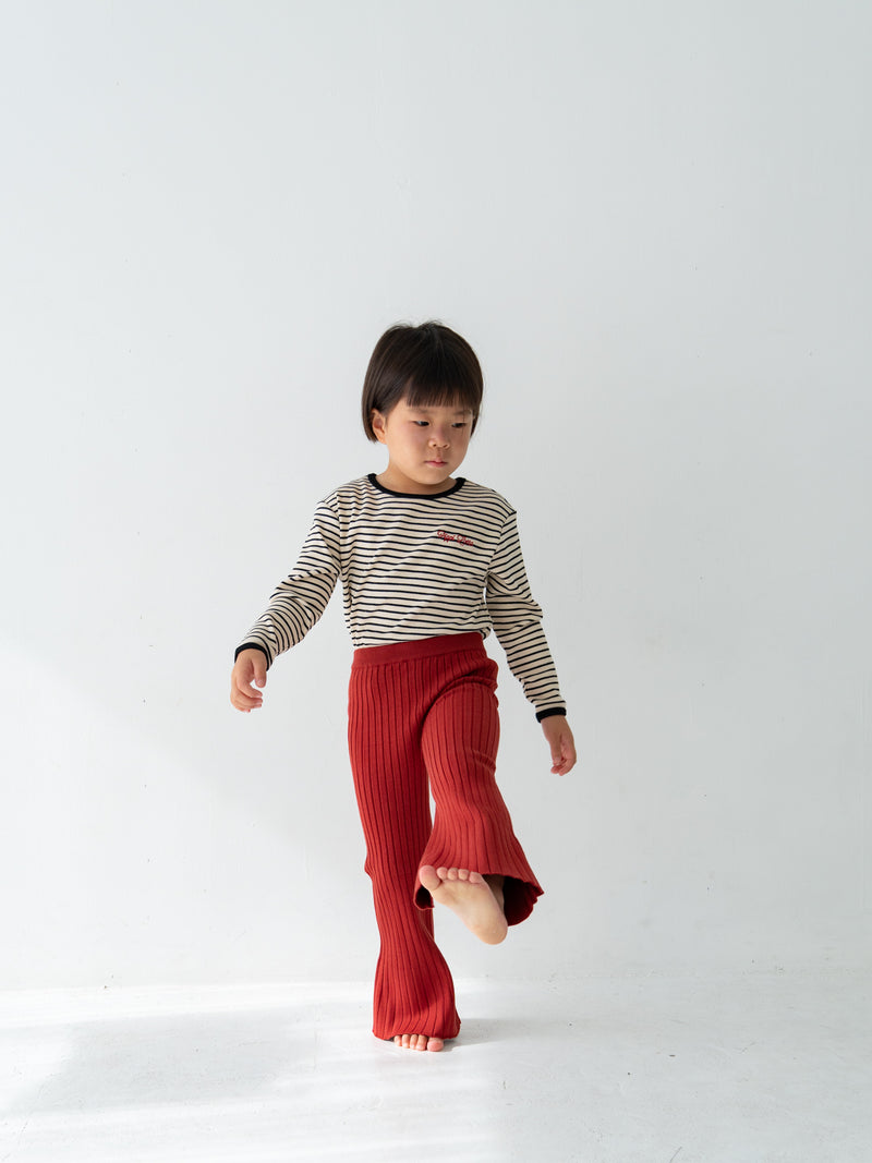Knit flare pants