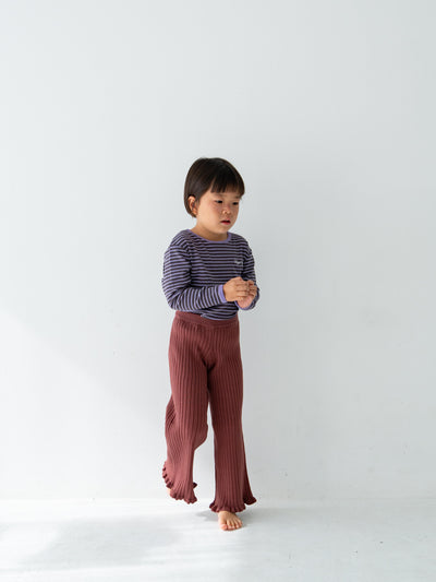Knit frill pants