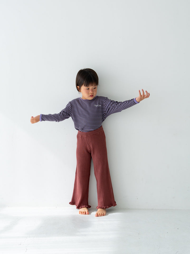 Knit frill pants
