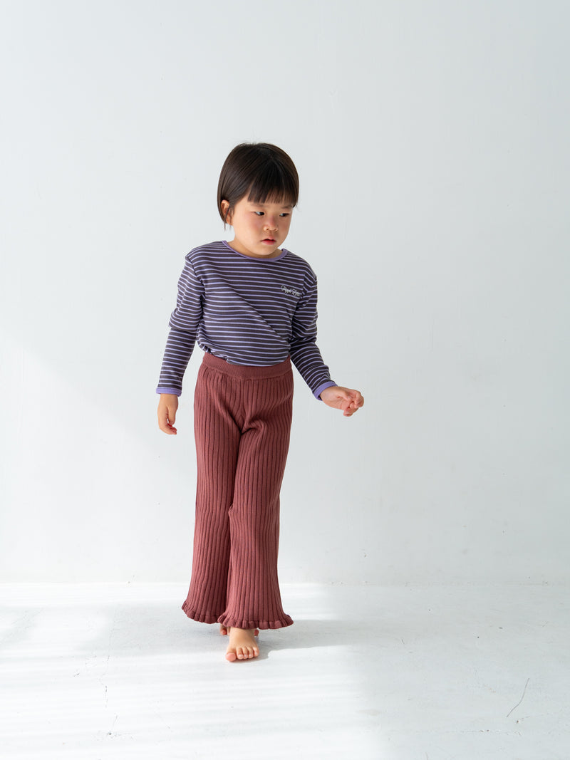 Knit frill pants