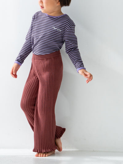 Knit frill pants