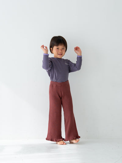 Knit frill pants
