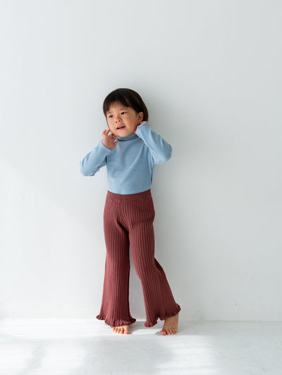 Knit frill pants