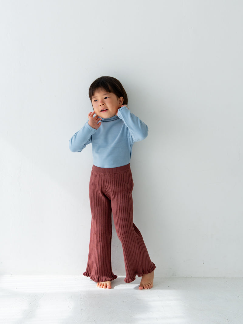 Knit frill pants