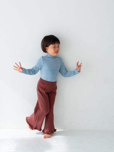 Knit frill pants
