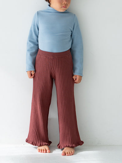 Knit frill pants