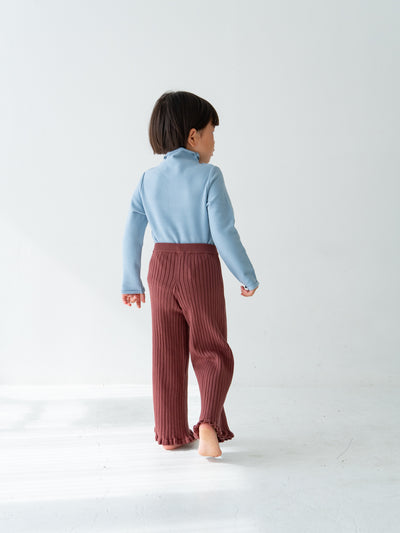 Knit frill pants