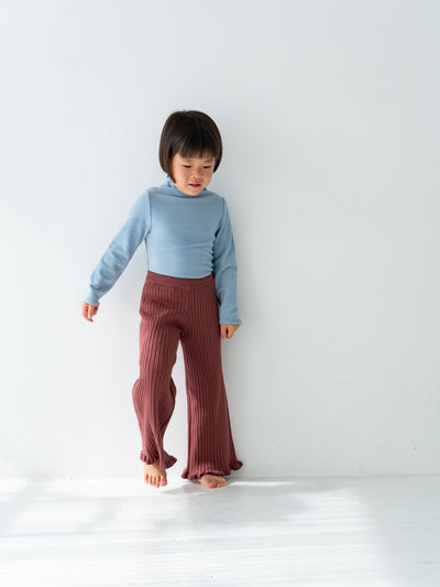 Knit frill pants