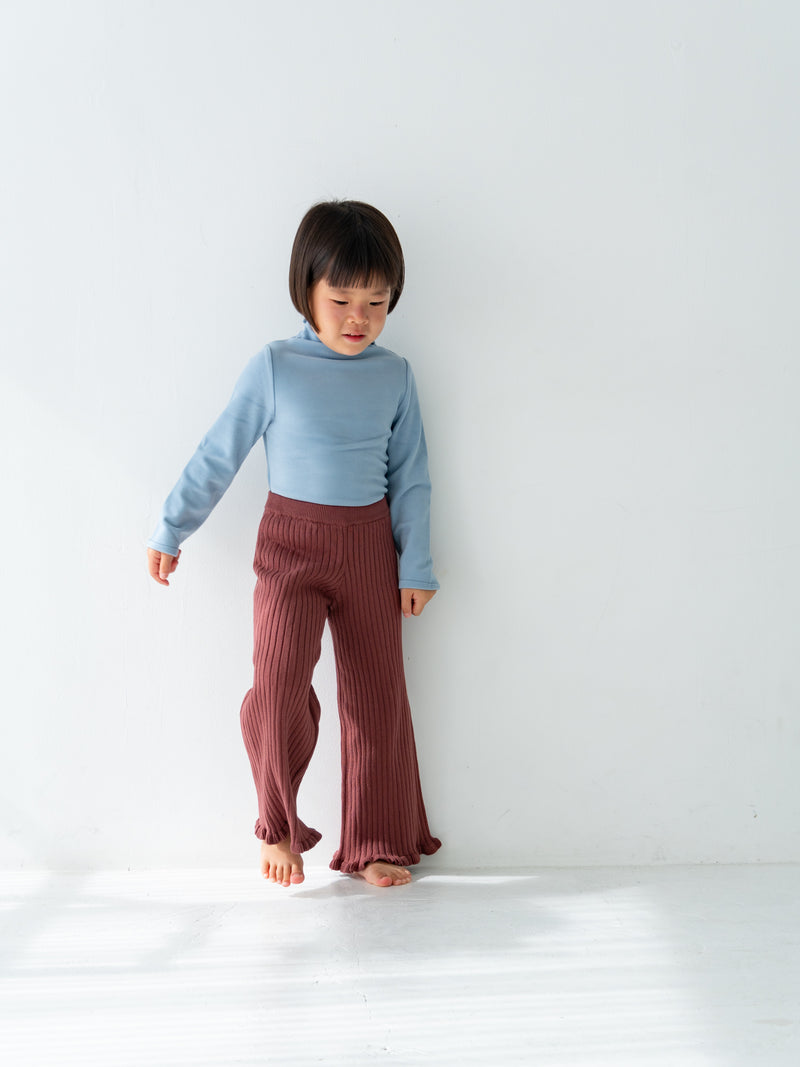 Knit frill pants