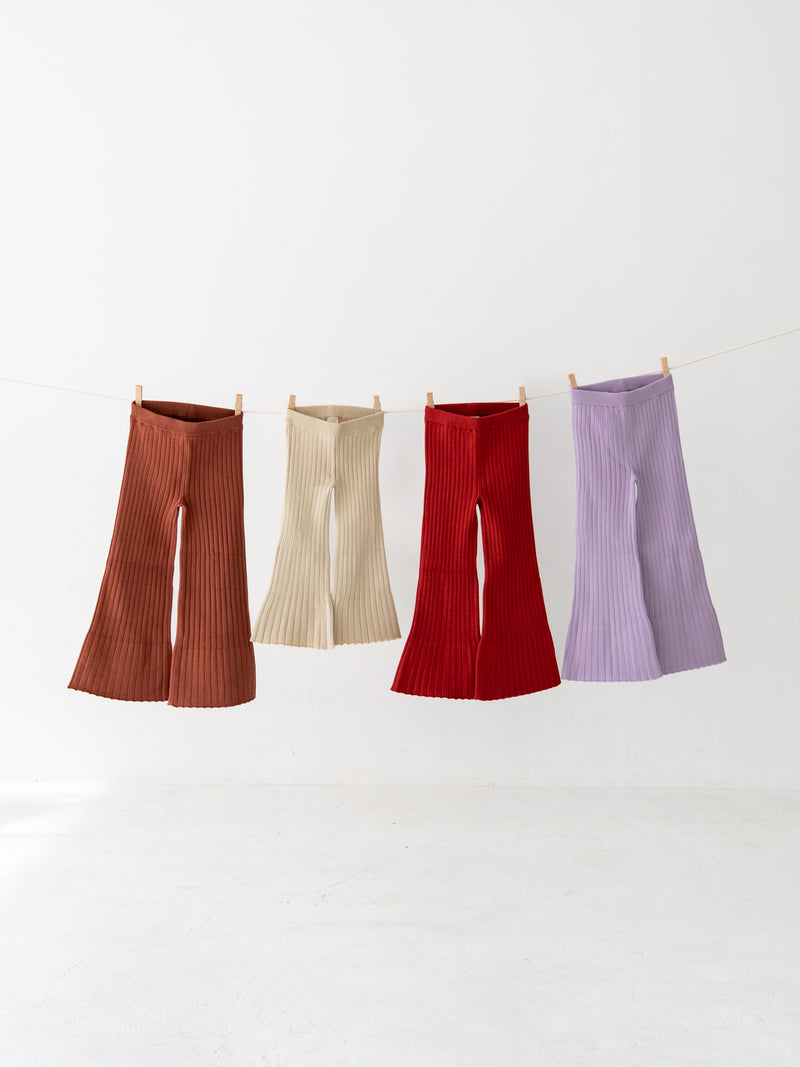Knit flare pants
