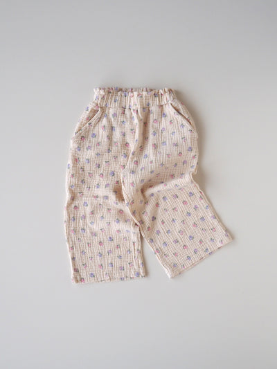 【SALE】Flower crepe pants