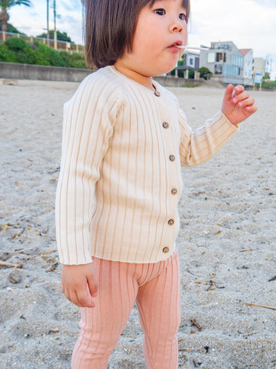 【SALE】Cotton knit cardigan