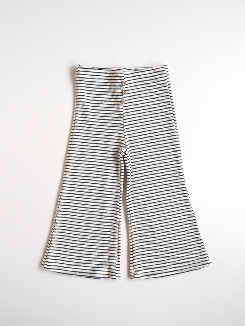 Stripe wide pants