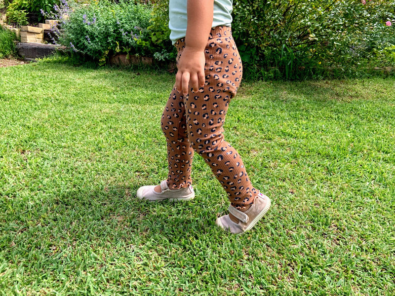 【30%OFF】Leopard ribbed leggings